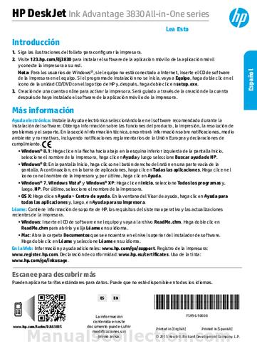 HP DeskJet Ink Advantage 3835 Getting Started Guide ...