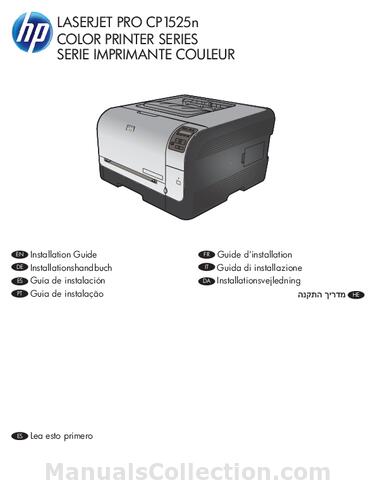 Hp Laserjet Pro Cp1525n Color Laserjet Pro Cp1525n Multiple Language Installationsvejledning Dansk Download