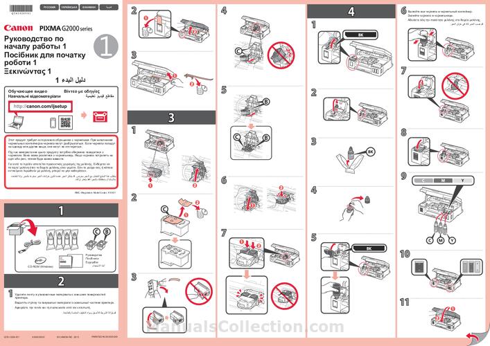 Canon Pixma G2400 G2000 Series Getting Started Guide Device Setup Part Ellhnika Russkij V 1 Download