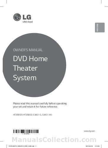 LG HT358SD Owner's Manual (English 